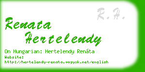 renata hertelendy business card
